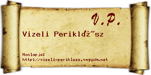 Vizeli Periklész névjegykártya